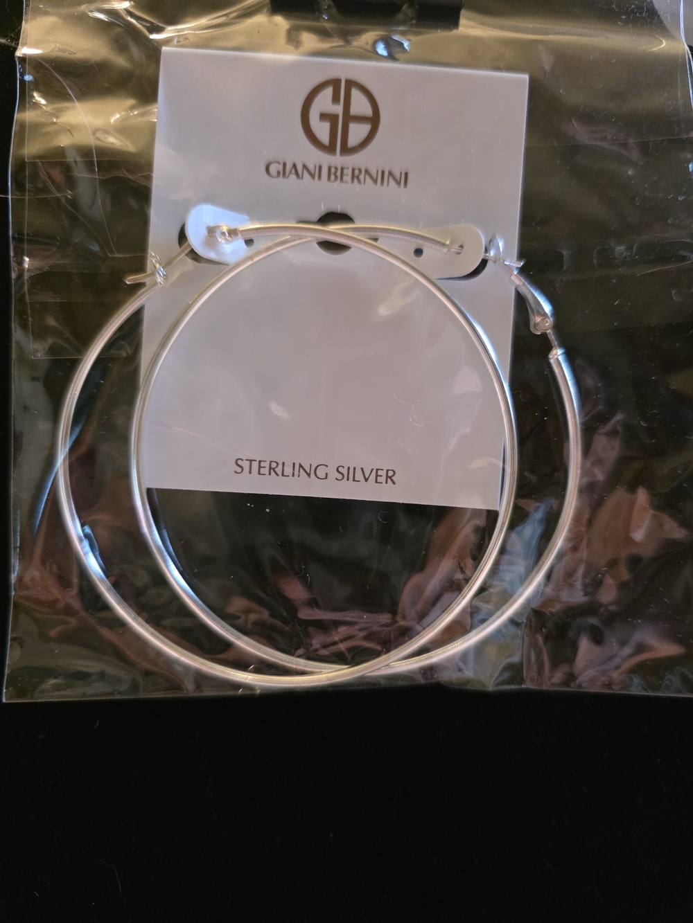 #358 Giani Bernini Sterling Silver Large Hoop Earrings
